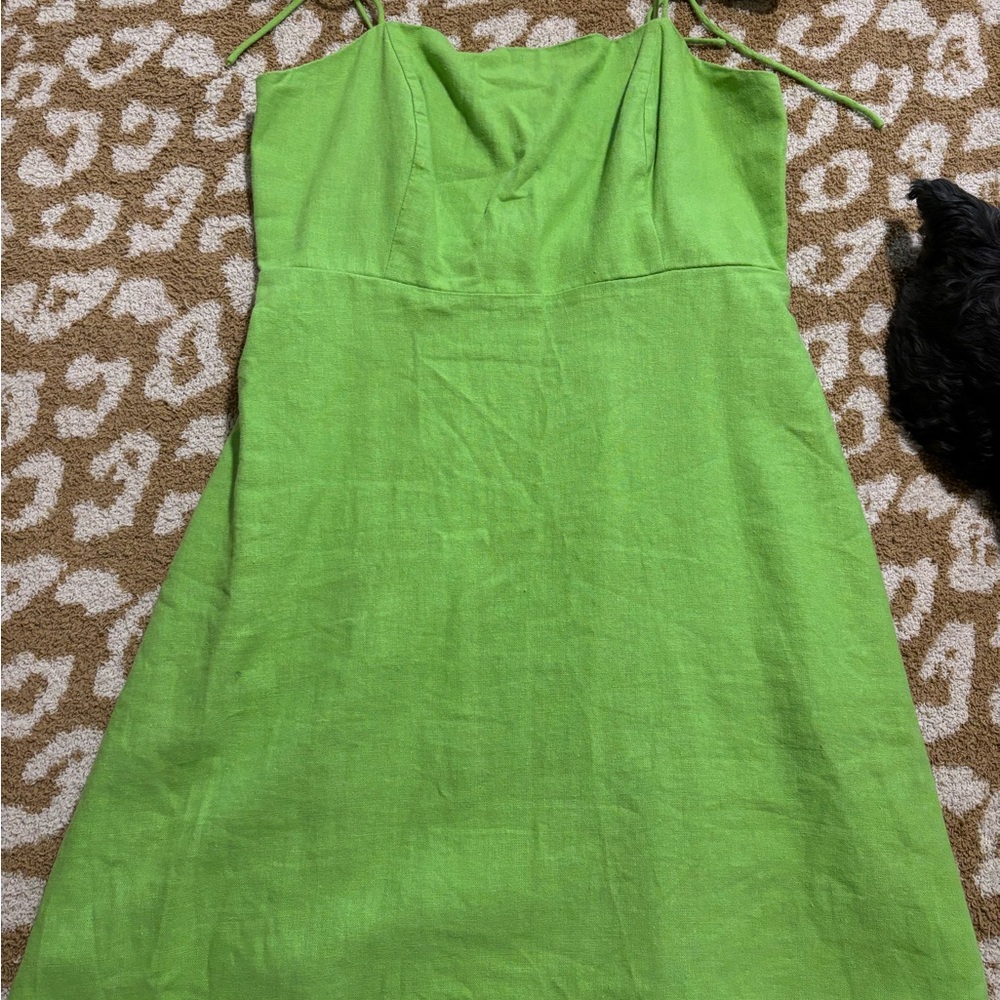 Old Navy Vibrant Green Smocked Dress